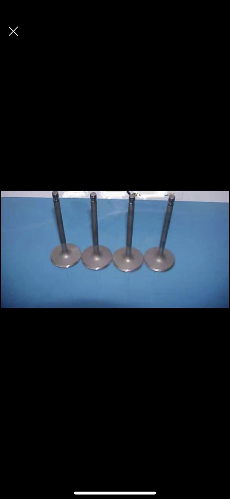 (4) Brodix BX2450665T55 2.450 Titanium Intake Valve 6.650 OAL, Stem