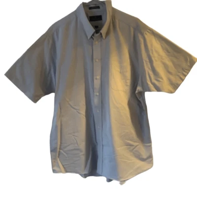 Pre Owned Men’s Barrington Short Sleeve Button Up Shirt Sz 18 Casual Comfort - Image 1 of 4