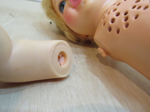 1967-68 Mattel Baby Small Talk Doll With Outfit & Bow 10.5" USA #pd - Picture 6 of 7