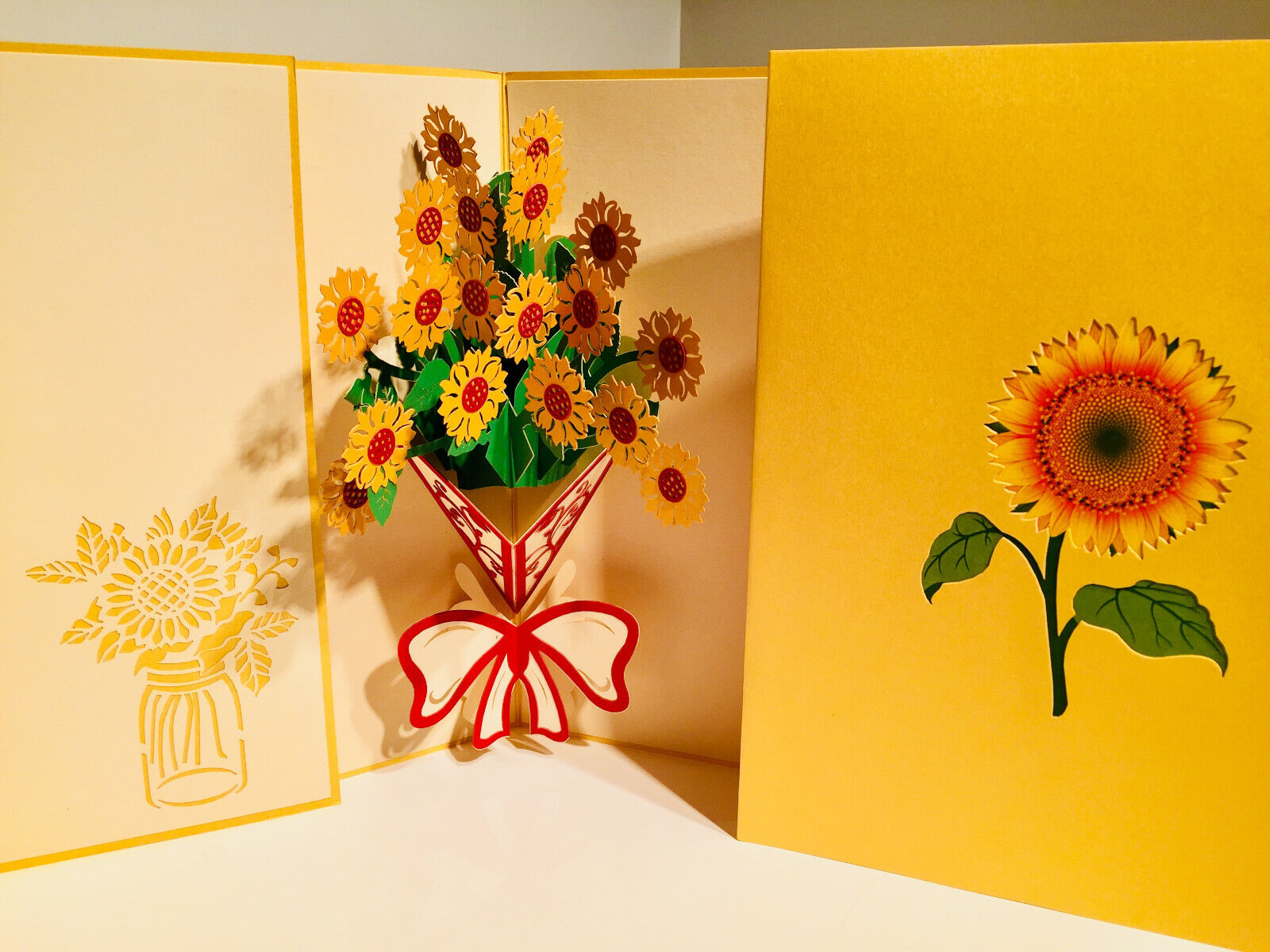 3D Sun Flower Pop Up Greeting Card - SmilyPops  Handmade Creative 3D Pop-Up  Greeting Cards Online