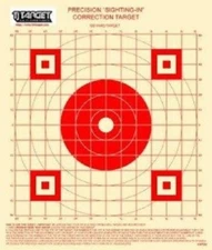 KWPGS 100 Yd Rifle Sighting-In Target on target paper (red) 1" Grid (50 Targets)