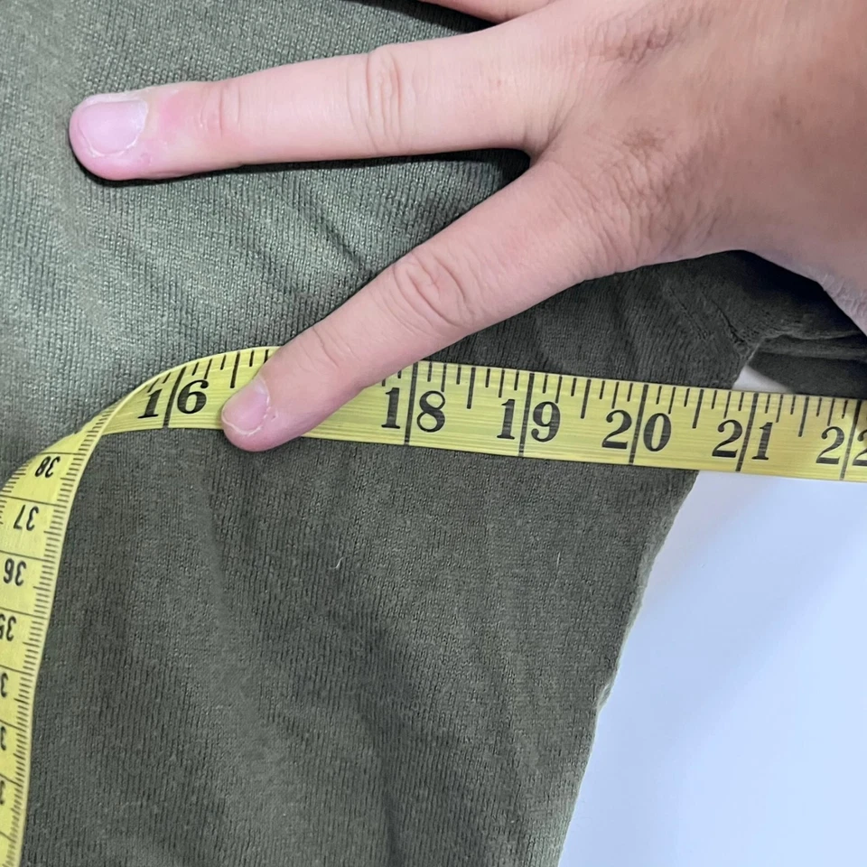 Suéter básico Zara para hombre talla XL oliva seda algodón cachemir cuello en V Foto 4 de 4