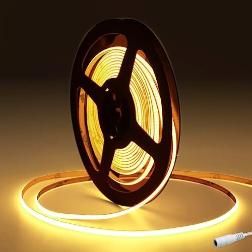 Tayire DC24V COB Striscia LED Bianco Caldo 3000K Larghezza 4mm, 5m