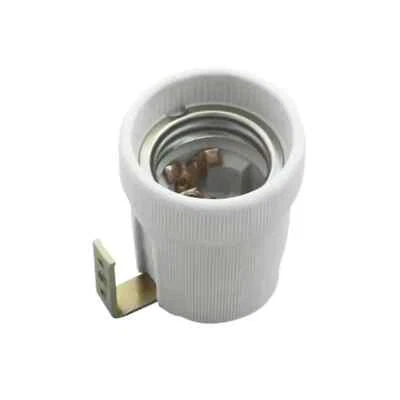 KANLUX portalampada E27 in ceramica con staffetta a 90 gradi