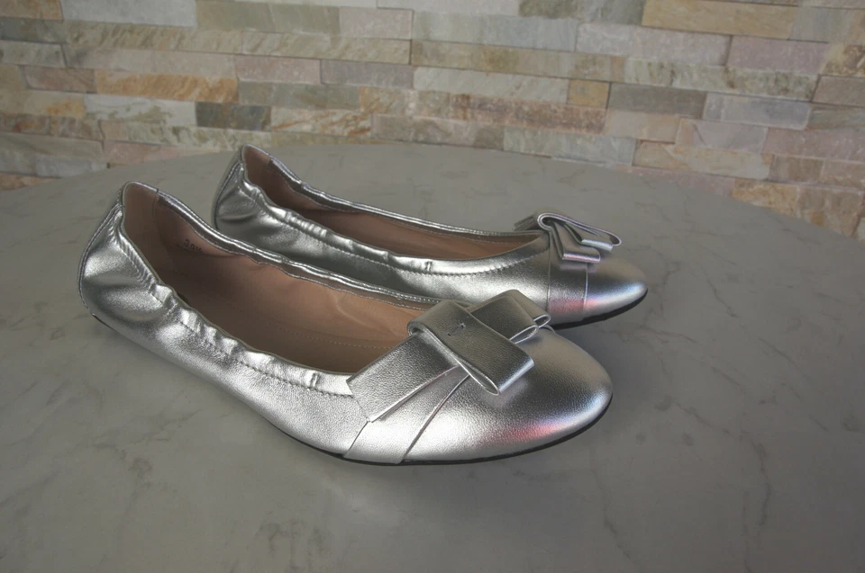 Tods Morte ´ S Gr 39 Ballerine Slipper Scarpe Basse Argento Nuovo Origin. - Immagine 2 di 4