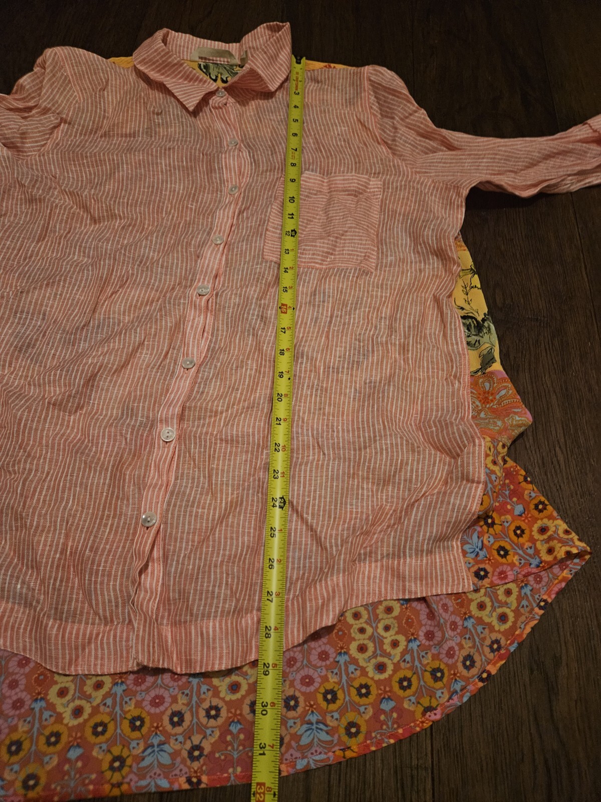 Soft Surroundings Linen Patchwork Back Orange but… - image 7