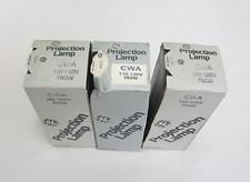 CWA PROJECTOR PROJECTION LAMP BULB GE 750W / 115/125V LOT OF 3