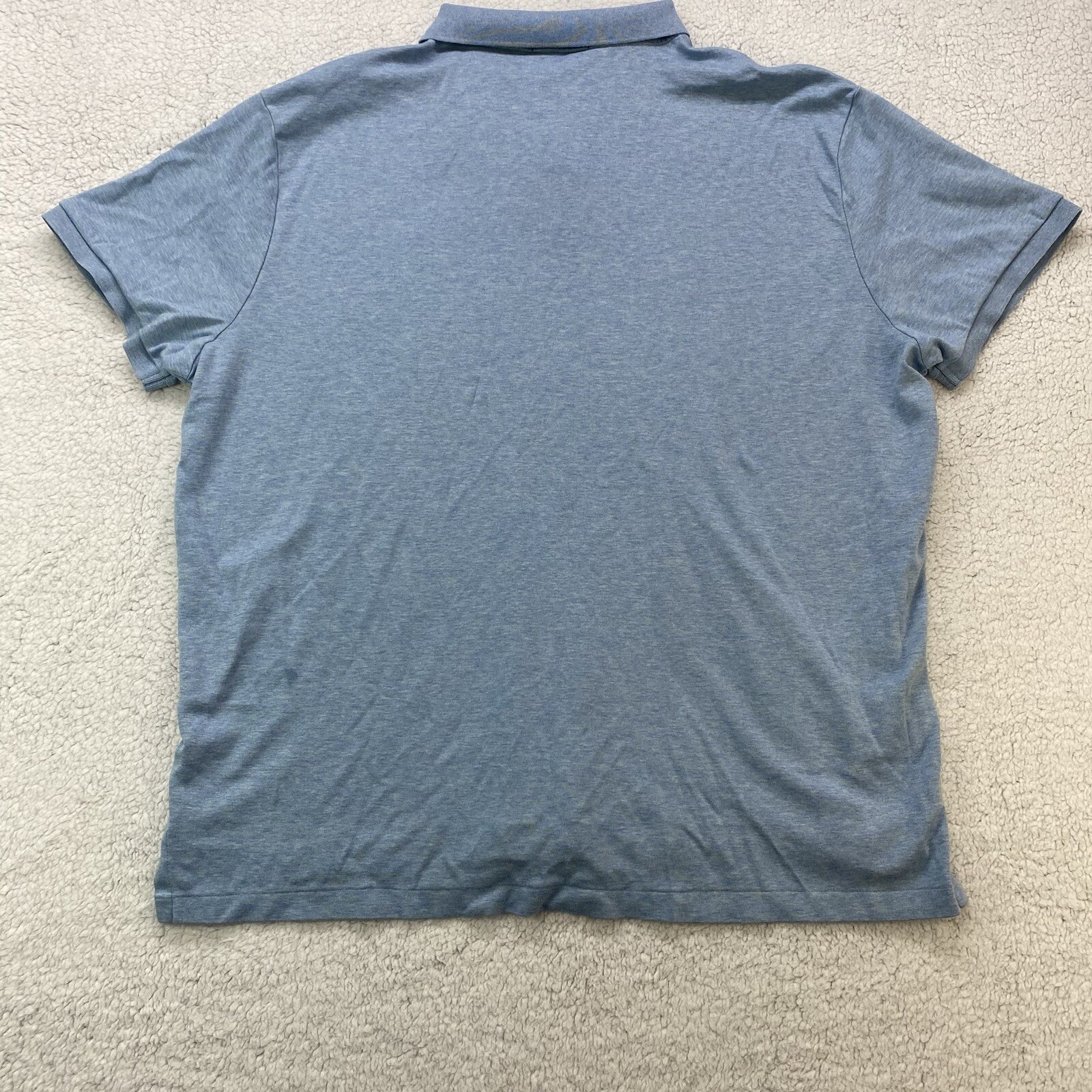 Polo Ralph Lauren Camicia Uomo XXL 2XL Personalizzata Slim Fit Blu Pony Manica Corta