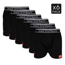 x6 Mens Boxer Shorts Cotton Everyday Comfort Durable Black Underwear S M L XL
