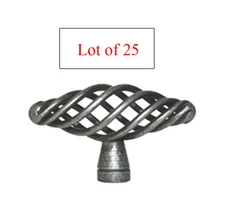  25 Antique Pewter Kitchen Bathroom Birdcage 3" Cabinet Knob free shipping Pulls