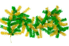 6FT St. Patrick's Day Garland Green and Gold Mix Tinsel Christmas Brush Garland
