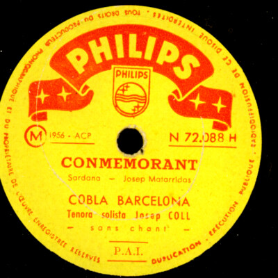 JOSEP COLL & COBLA BARCELONA Conmemorant -SARDANA-Catalan folk dance 78rpm S2499