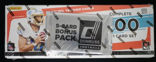 2021 PANINI DONRUSS FOOTBALL FACTORY SEALED SET  + 5 CARD BONUS PACK