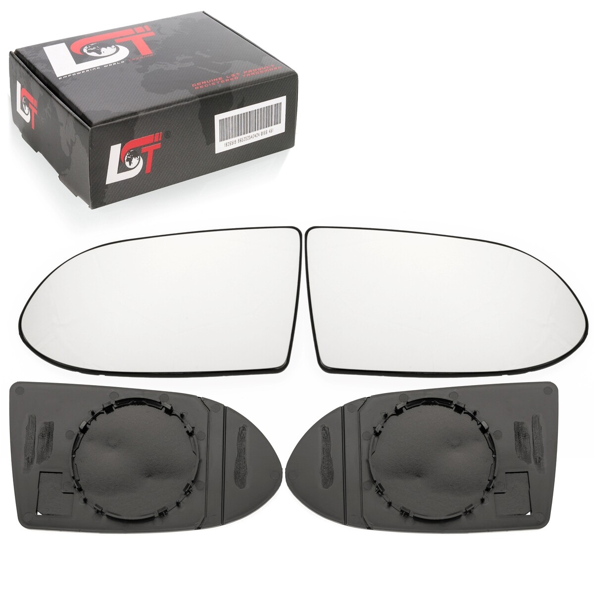2X Exterior Mirror Glass Convex Left Right Set For Opel Zafira A F75 MK1