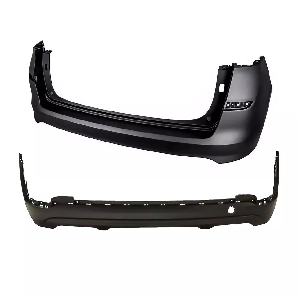 Fit for 2019-2021 Hyundai Tucson W/O Sensor 2PCS Rear Lower Upper Bumper Cover - Image 3 of 4