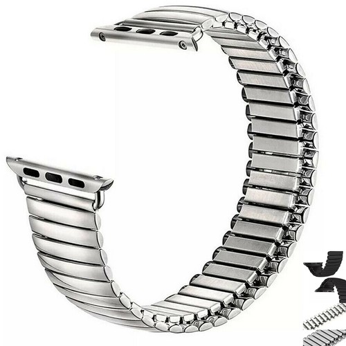 For Apple Watch Series 7654321 SE Stainless Steel Stretchy Band Solo Loop Straps - Picture 4 of 24