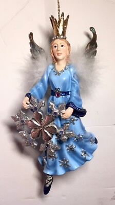 ICE QUEEN FAIRY PRINCESS or ANGEL 7-1/4'' ORNAMENT USED CONDITION NO BOX
