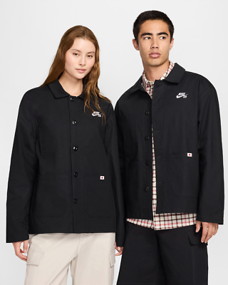 Nike SB Japan Skate Chore Jacket Black/White FZ4084-010 Size XL | eBay