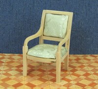 Stuhl Aus Holz Von Creal, Unbehandelt. FüR 1:12 Puppenstuben. 8X5X5Cm.