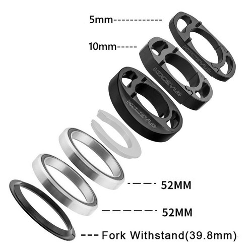 Auriculares expansor de 1-1/8" para bicicleta de carretera cable interno horquilla cojinete de dirección - Imagen 7 de 15