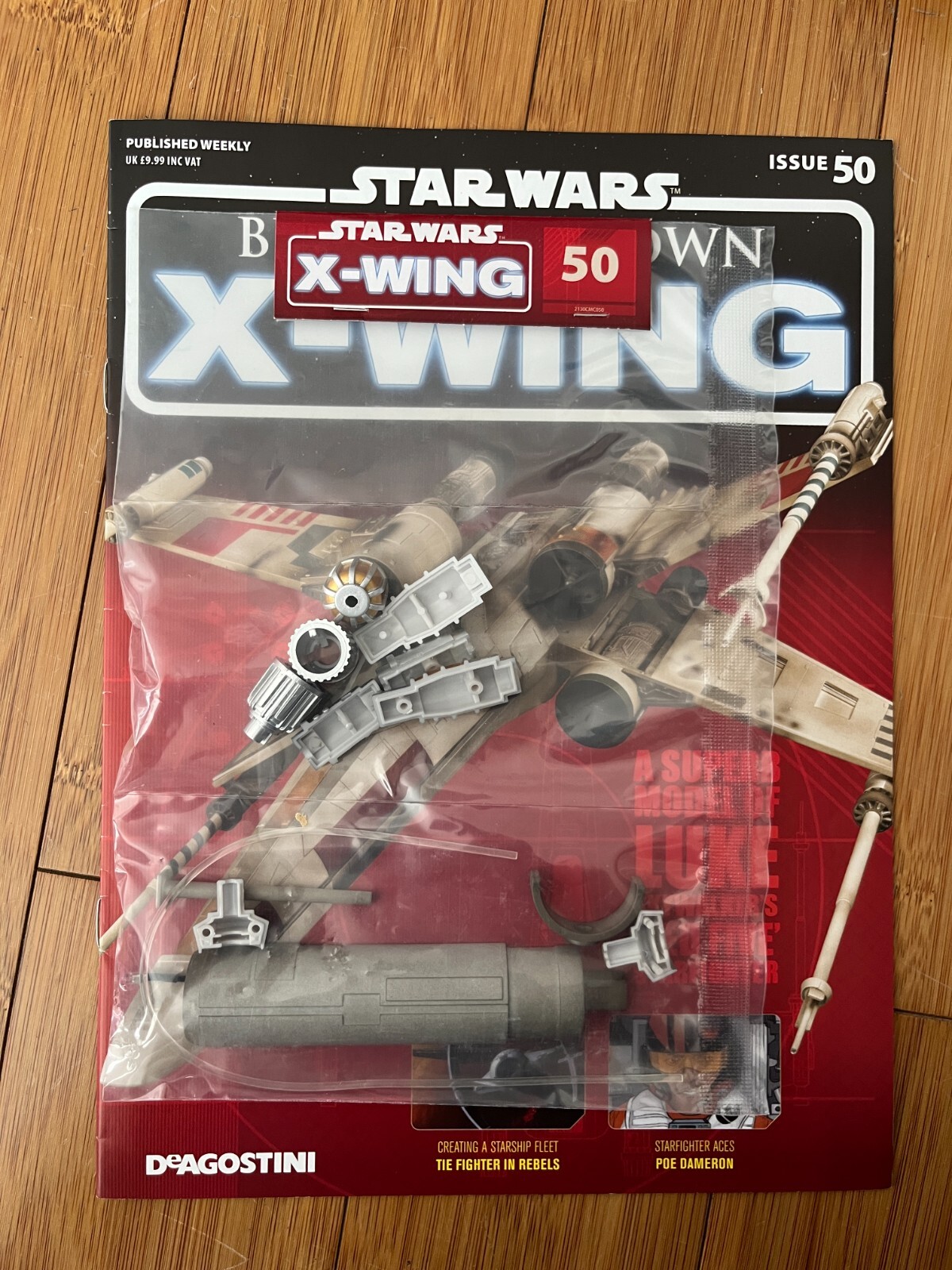 1/18 SCALE DEAGOSTINI BUILD YOUR OWN STAR WARS X-WING FIGHTER ISSUE 50 INC PARTS