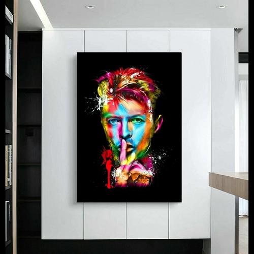DAVID BOWIE COLOURFUL DEEP FRAMED CANVAS WALL ART PRINT MUSIC POSTER HOME DECOR - Picture 2 of 4