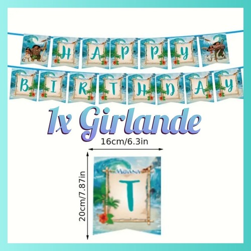 VAIANA GEBURTSTAG DEKO SET⭐️Disney Moana Party Zubehör Ballon Set Cupcake Topper - Bild 10 von 14