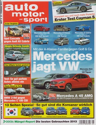 auto motor und sport 5/2013, u.a. Porsche Cayman S, BMW 316d, Opel Cascada