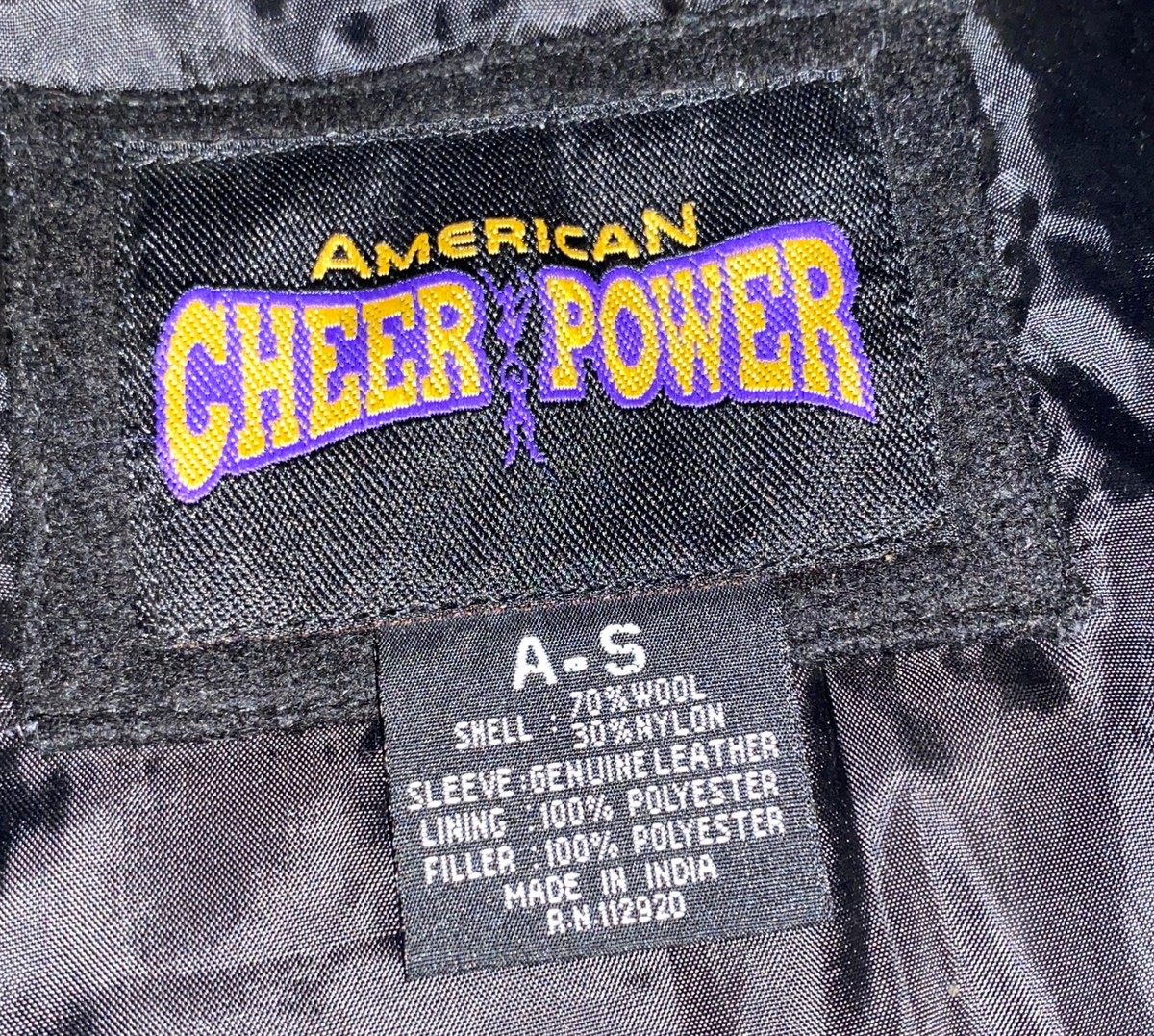 Cheerleader Leather Jacket National Champion AMERICAN CHEER