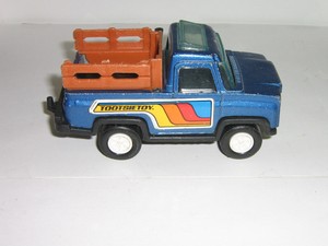 Details About Vintage 1970s Tootsietoy Blue Ford Pickup Truck With Wooden Type Bed Rack