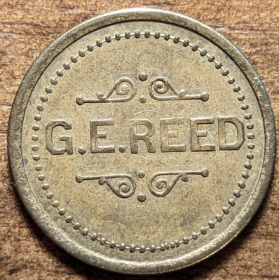 #ad #ad 1918 Muskegon Heights Michigan MI G. E. Reed Billiard Hall 2½¢ Trade Token $20.00