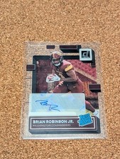 2022 Clearly Donruss 🏈 Brian Robinson Jr Rated Rookie Auto Washington RC 🔥