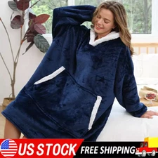 Oversized Hoodie Blanket, Sherpa Fleece Wearable Blanket Hoodies for Women Men