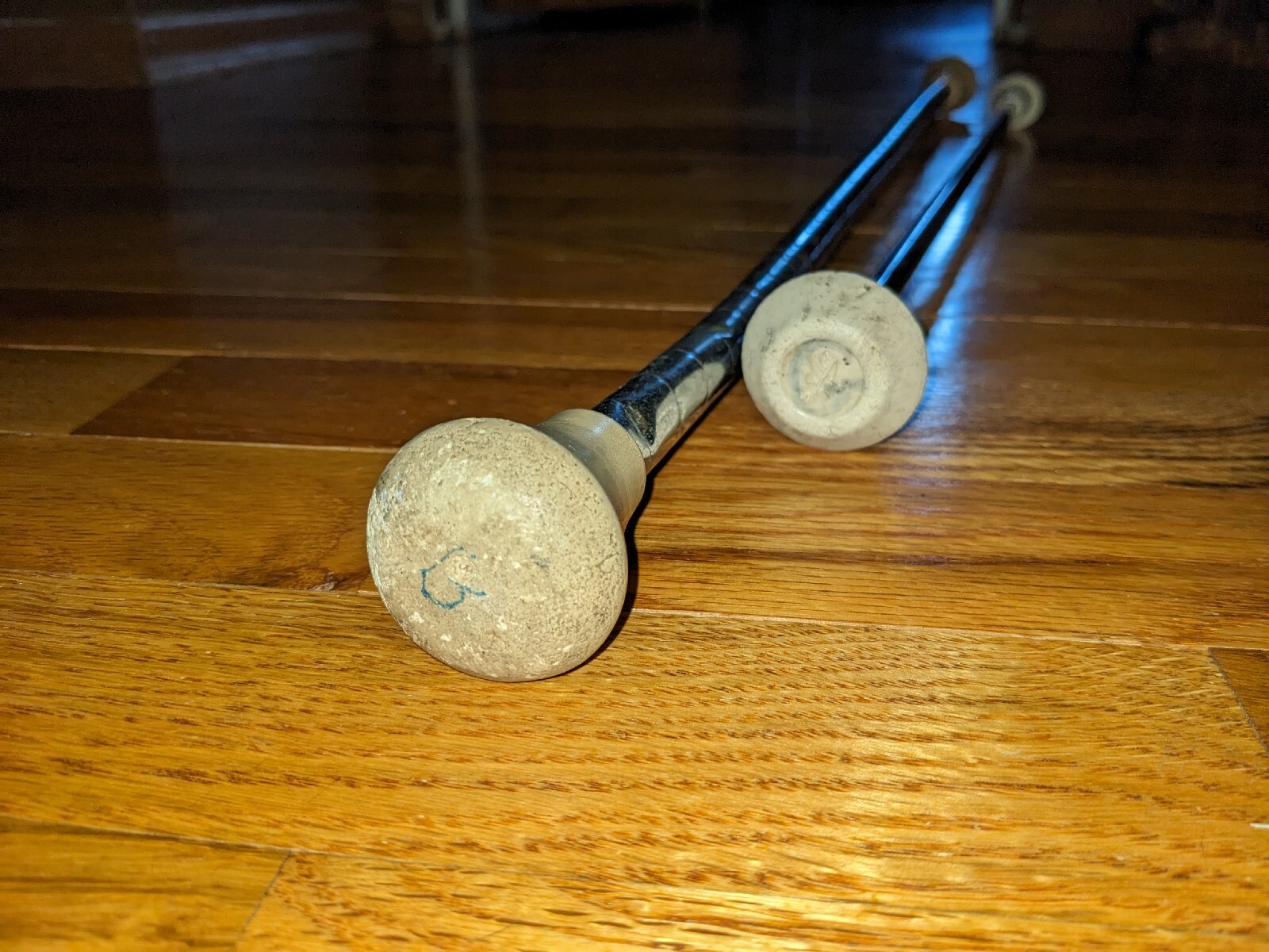 Lot Vintage Twirling Baton 22” & 27 1/2"Chrome Twirler Band Majorette