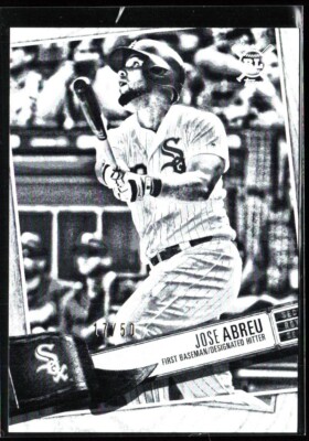 2019 Topps Big League Artist Rendition Black and White #104 Jose Abreu 1/50 SP