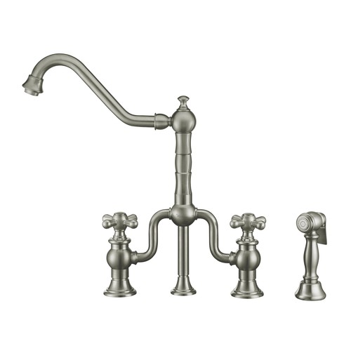 Whitehaus WHTTSCR3-9771-NT Twisthaus Plus Bridge Faucet - Picture 2 of 10
