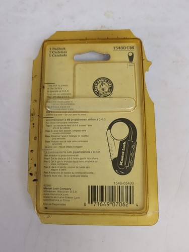 Master Lock 1548DCM For Backpack/Luggage Set-Your-Own Combination Lock - Picture 4 of 4