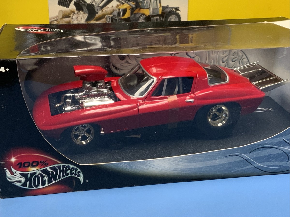 ミニカー Hot Wheels Corvette 1/18 Hot Wheels 1/18 Scale 1966 Corvette Fastback Coupe Pro