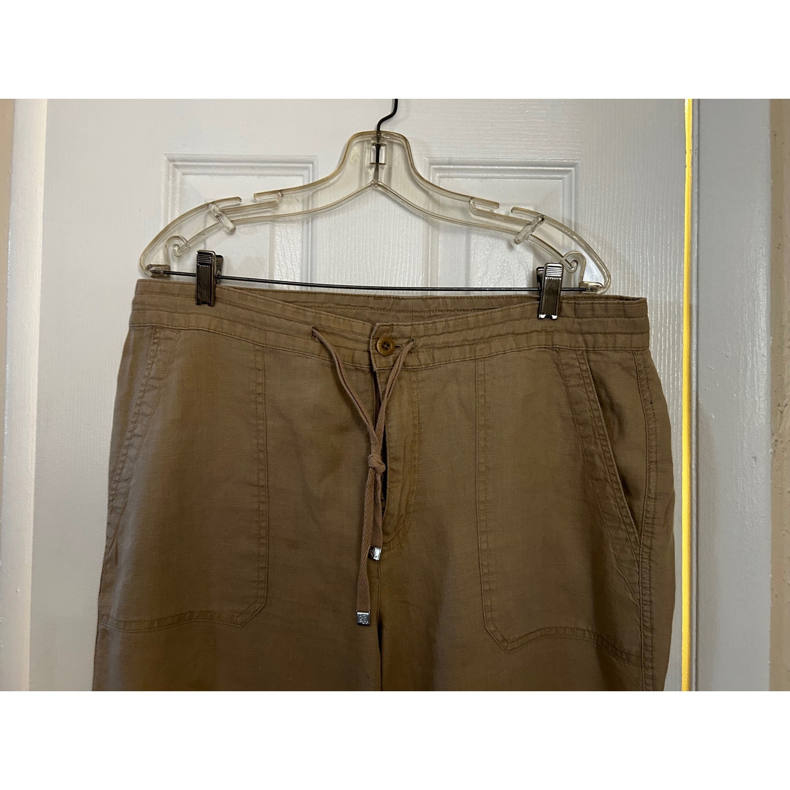 Lauren Ralph Lauren Women's Pants Sz 12 Drawstring Elastic Waist Casual Pockets thumbnail 3