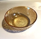JEANETTE GLASS FLORAGOLD IRIDESCENT 5" ROUND CEREAL BOWL