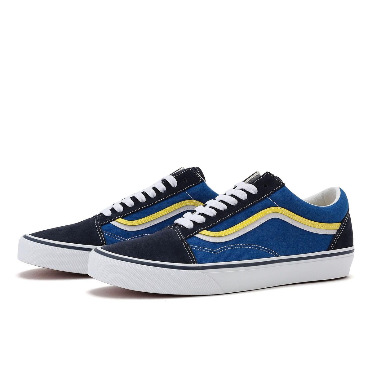 Vans Old Skool Double Stripe Color Blue Yellow VN000EG8BYL Sneaker 