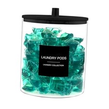 Laundry Pods Container with 27 Labels, Glass Jars for Laundry Room 1