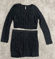 Lulus Back Textured Appliqué 2 Piece Mini Dress