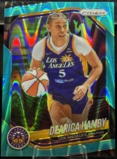 Dearica Hamby 2025 WNBA Prizm #39 - Teal Seismic Prizm #13/49 - Los Angeles
