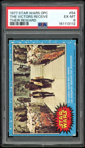 1977 OPC Star Wars #54 The victors receive their reward — PSA 6