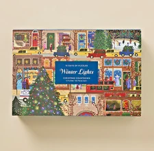 ANTHROPOLOGIE Joy Laforme Winter Lights 12 Days advent puzzles Christmas Countdn