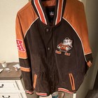 Cleveland Browns Vintage Heavy Leather Winter Jacket Size XL — photo 2