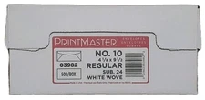 Printmaster White Wove (No.10 Regular Envelopes) 500 Ct. Sub. 24 (4 ⅛ X 9½) 