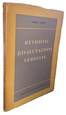 Carlo Gatti VERDIANE REVISIONEN UND NEUBEWERTUNGEN Vintage Buch Musik Theater Oper