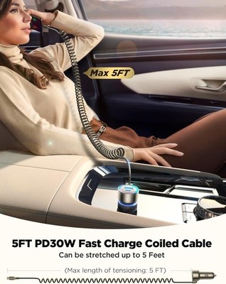 pro series xtreme power 60w car charger PD usb-C + usb-A